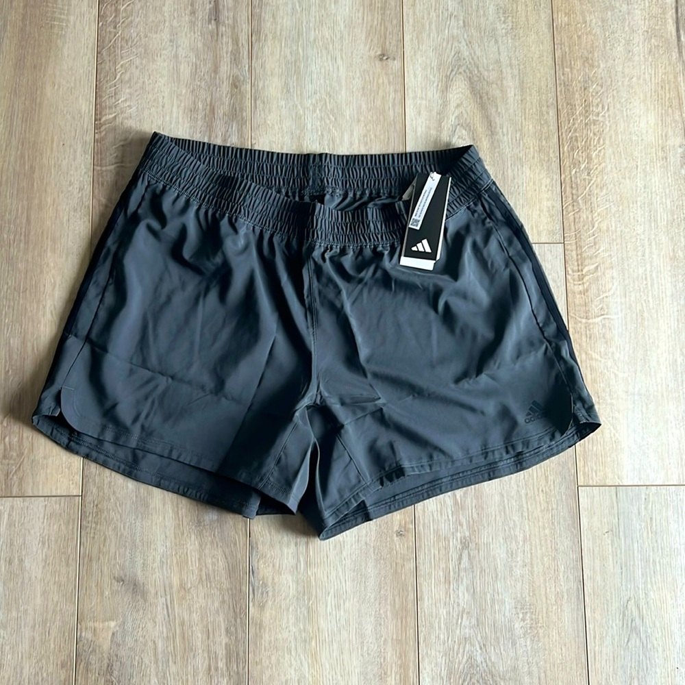 NWT Adidas grey black training shorts